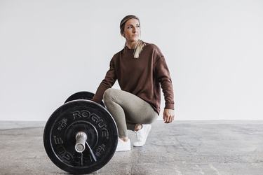 Nobull Performance Crew Women's Sweatshirts Coffee | Australia (JL6109)